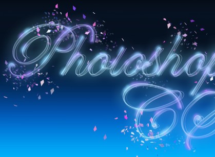 PhotoShop CS6制作梦幻高光流线花体艺术字效教程