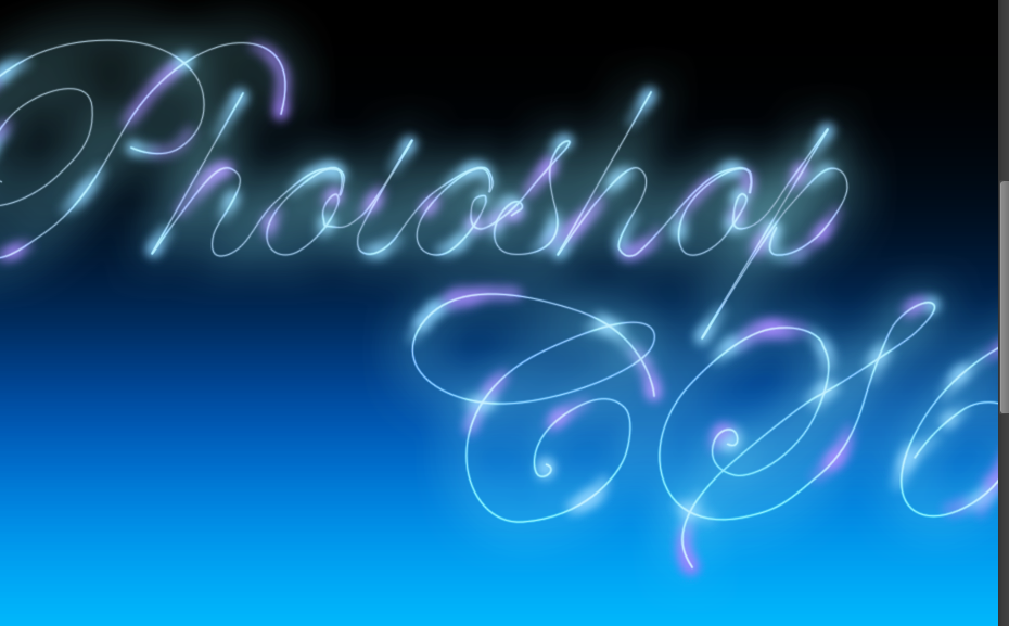 PhotoShop CS6制作梦幻高光流线花体艺术字效教程