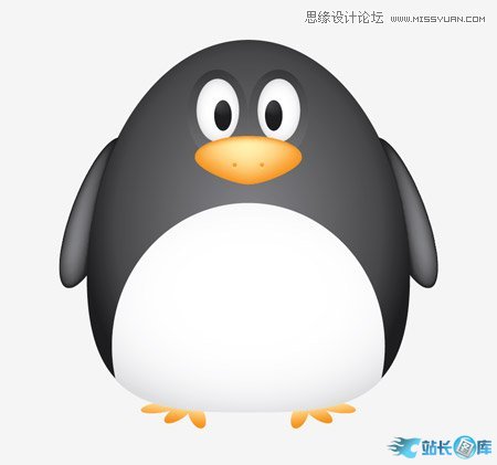 Illustrator绘制一只超萌的企鹅,PS教程,站长图库