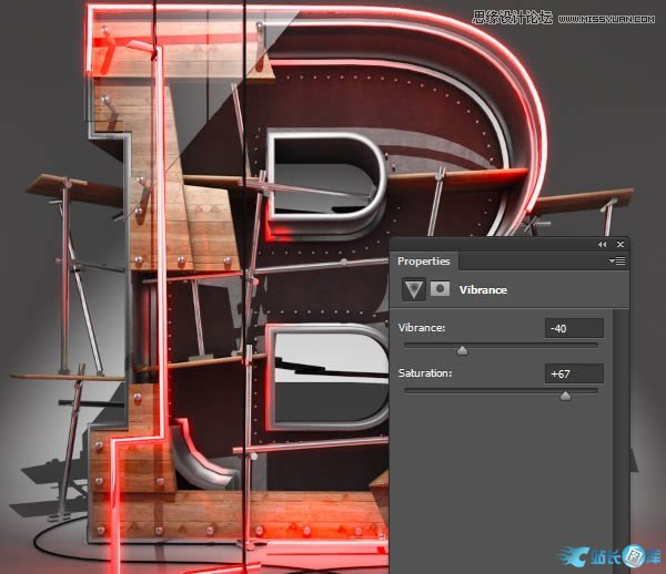 Photoshop结合C4D制作三维立体艺术字,PS教程,站长图库