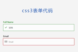 CSS3表单输入框动画特效