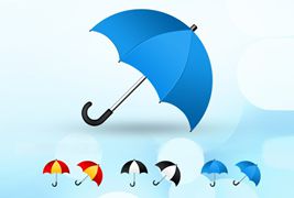 雨伞图标设计PSD素材下载
