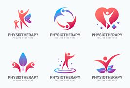 六个物理疗法logo设计矢量素材