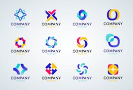 12个多彩创意logo矢量素材