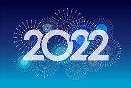 简单烟花设计2022新年快乐矢量素材