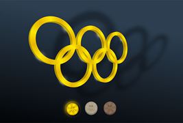 CSS3 3D奥运五环图形特效