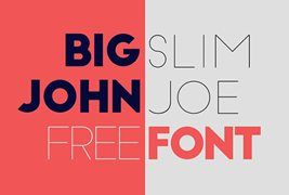 免费商用字体-3种粗细黑体粗体英文字体下载 Big John
