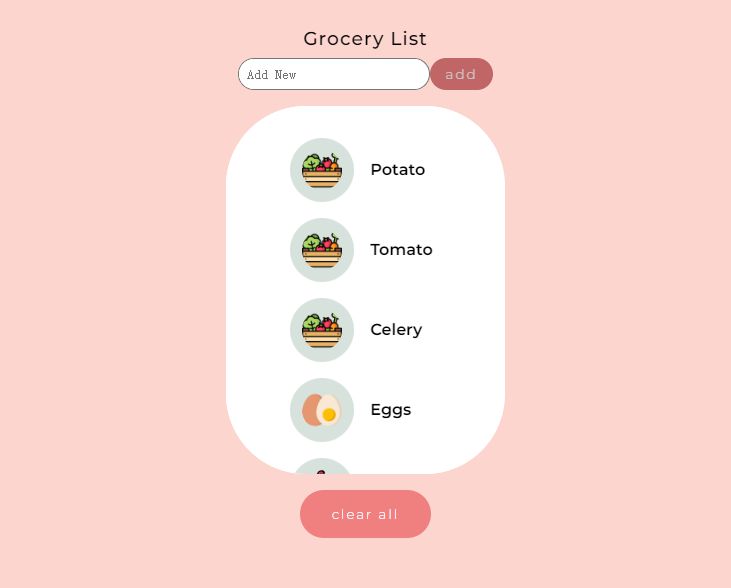 JS菜单组件可爱购物清单设计模板