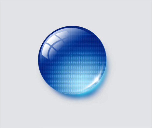 PhotoShop绘制反光水晶玻璃球按钮教程
