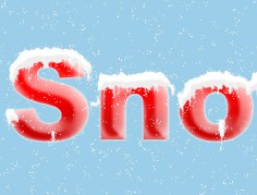 利用滤镜及图层样式制作简单的积雪字
