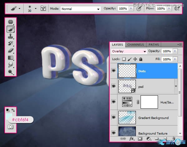 Photoshop创建有光泽的塑料3D文字教程,PS教程,站长图库