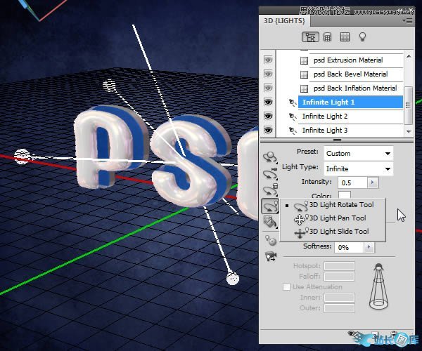Photoshop创建有光泽的塑料3D文字教程,PS教程,站长图库