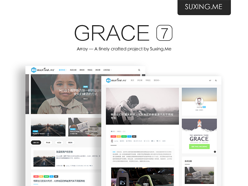 最新苏醒 Grace 7.0 科技自媒体极客数码主题源码 WordPress资讯主题