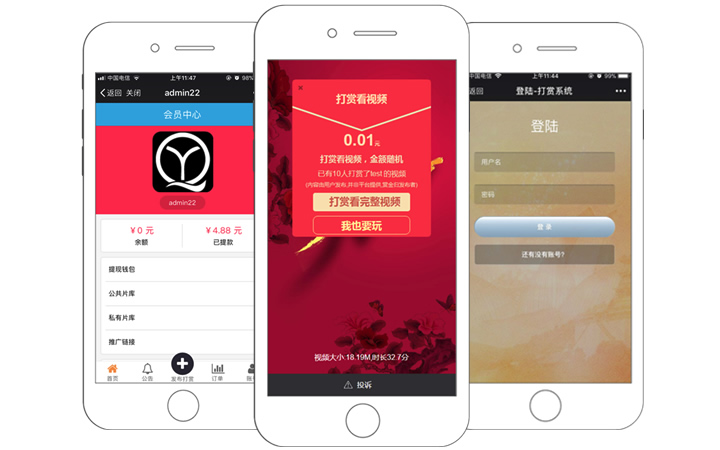 全新DS正版微信視頻打賞V15 源碼代理分銷系統(tǒng) 自動(dòng)檢測(cè)域名黑白名單