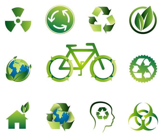 绿色环保图标标识标志设计矢量素材下载