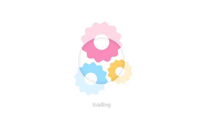 CSS3齿轮加载Loading动画特效