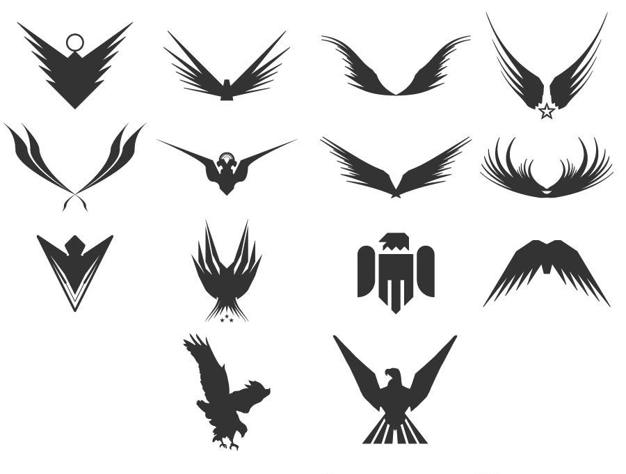 14 Abstract Eagle Silhouettes For Logo Design.jpg