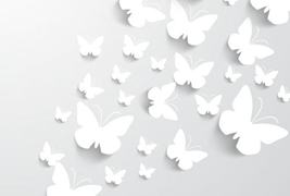 白色剪纸蝴蝶背景设计矢量素材下载