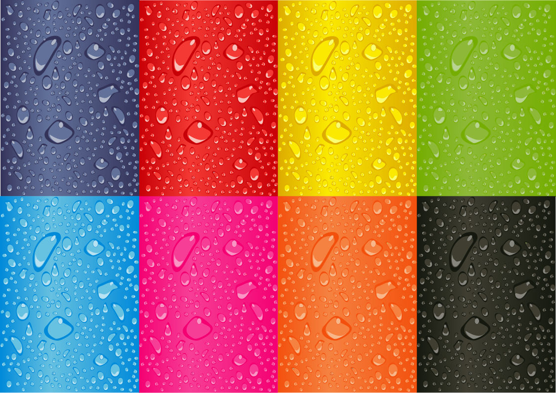 Colored Water Droplets Vector.jpg