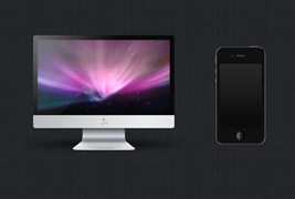 iPhone 和 iMac设计PSD素材下载