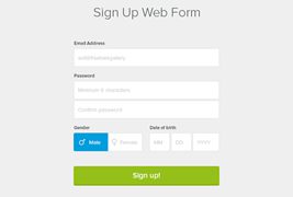 网站用户注册表单页面模板设计PSD素材下载