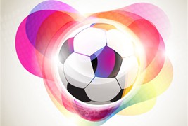 炫彩足球海报背景设计矢量素材下载（四）
