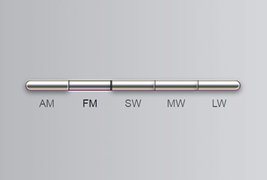 收音机金属按钮CSS3特效