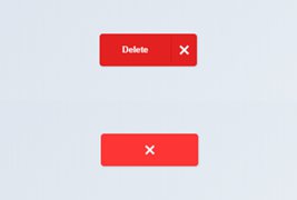 CSS3红色删除按钮动画特效