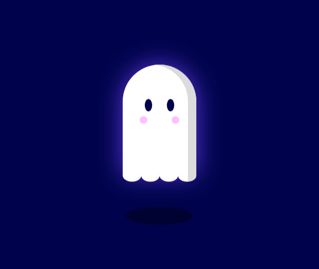 纯CSS3万圣节幽灵动画特效