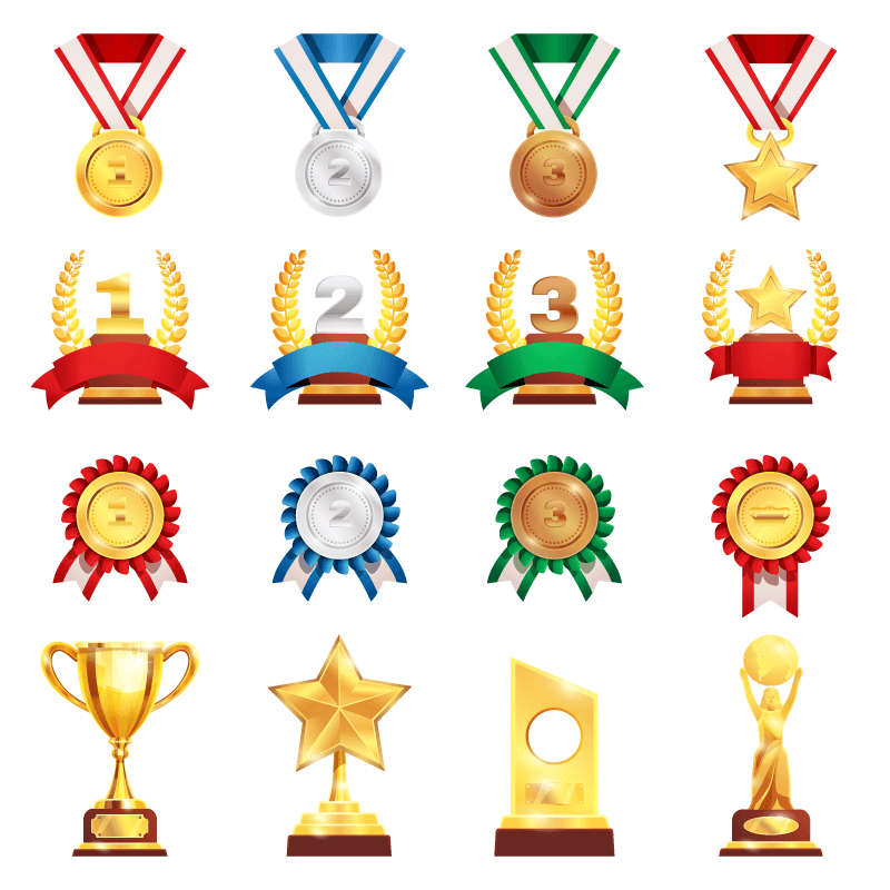 各种各样的奖杯奖牌矢量素材(EPS/免扣PNG)