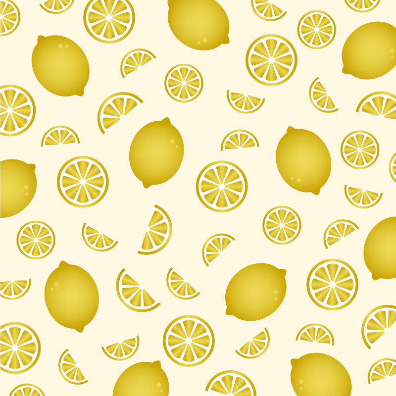 清新柠檬图案背景矢量素材(EPS/免扣PNG)