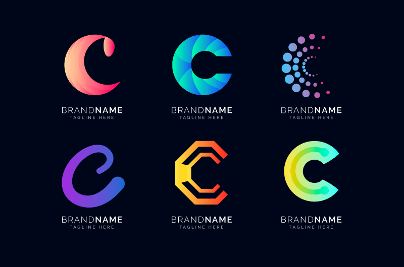 字母C设计的创意logo矢量素材