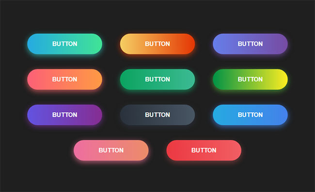 CSS3彩色渐变圆角按钮特效