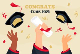 高举学士帽和毕业证书庆祝毕业矢量素材