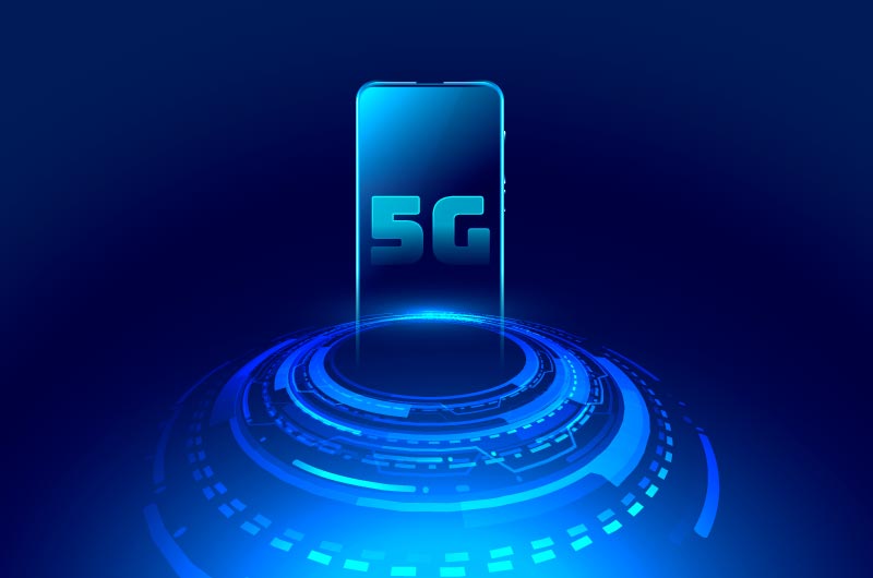 5G网络通信技术概念背景矢量素材