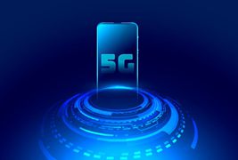 5G网络通信技术概念背景矢量素材
