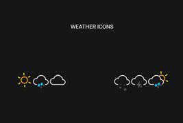 纯css3简易的天气图标动画特效