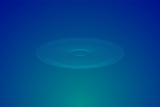 CSS3细线条圆形波纹动画特效
