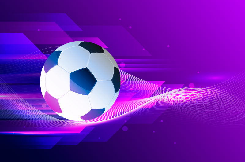 紫色的抽象足球背景矢量素材