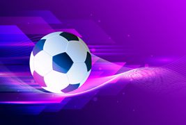 紫色的抽象足球背景矢量素材