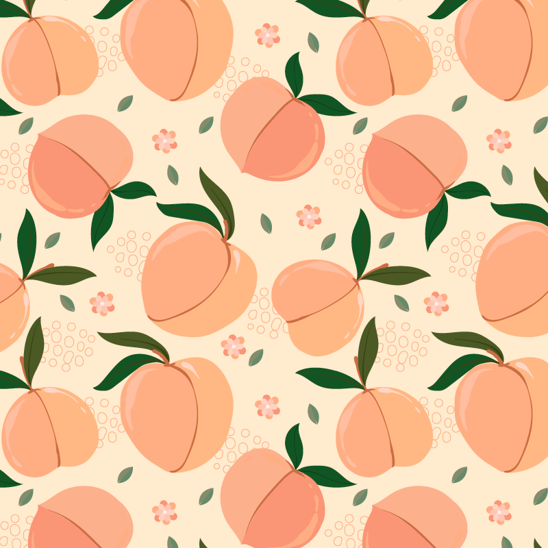 丰满的桃子图案背景矢量素材