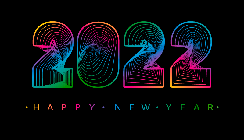抽象数字设计2022新年快乐矢量素材