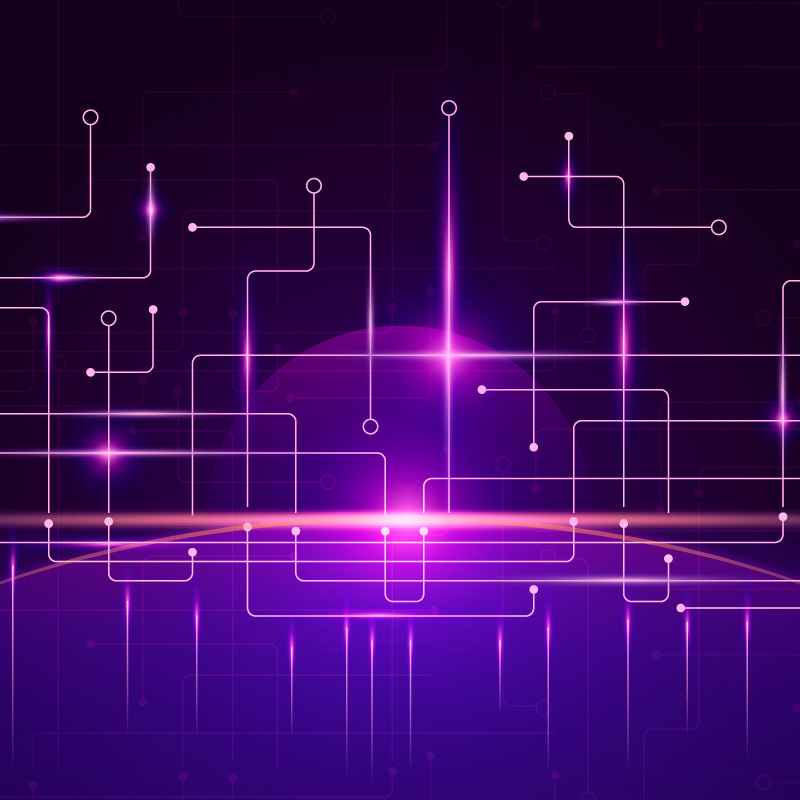 抽象紫色科技背景矢量素材