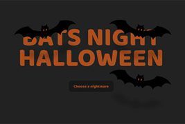 HTML5万圣节蝙蝠之夜动画特效