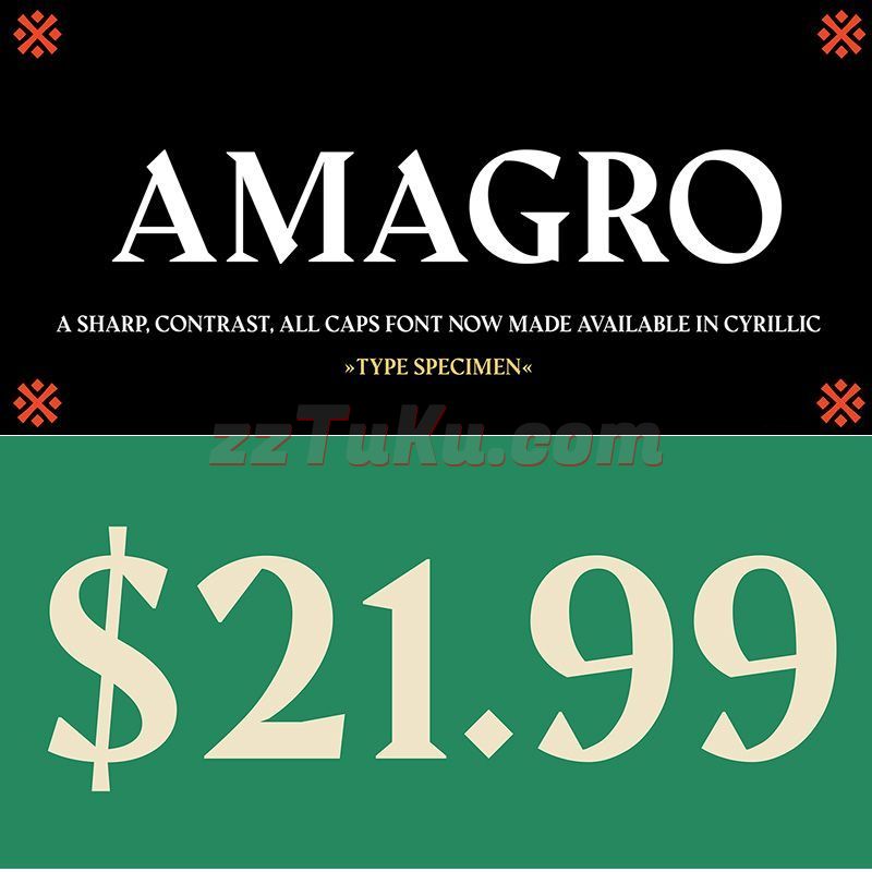 免费商用字体-正式规范英文字体下载 Amagro