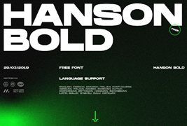 免费商用字体-黑体超粗英文字体下载 Hanson Bold