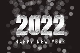 银色闪亮的2022新年快乐矢量素材