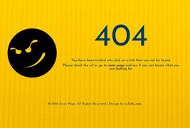 响应式404错误提示页面模板