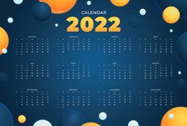 神秘星球设计2022年日历矢量素材