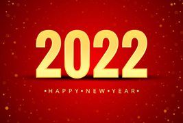 金色数字设计2022新年快乐矢量素材